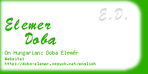 elemer doba business card